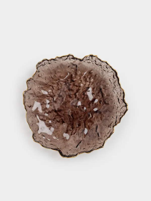 Блюдо, 25х3 см, с золотистым кантом, Nautilus color, image-1