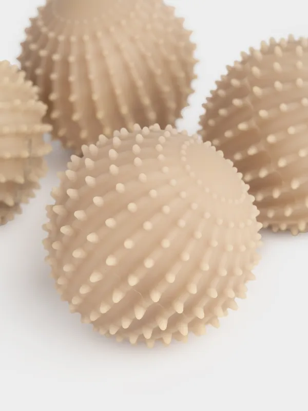 а арналған домалақ, 6 см, 4 дана, ПВХ, сарғыш, Шеңбер, Washing ball, image-2