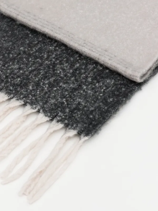 Әйелдер шарфы, 180x50 см, полиэстер, сұр-сарғылт-қоңыр, Loop, image-1