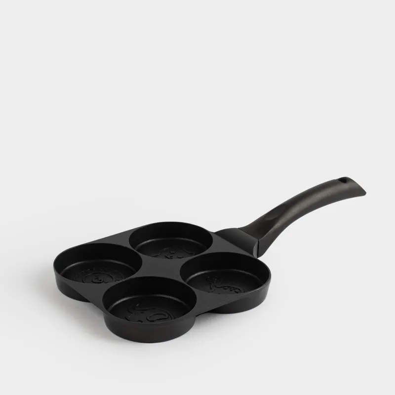 Жұмыртқа мен құймаққа арналған таба, 19 см, 4 бөлім, жабыны бар, алюминий, Жануарлар, Action