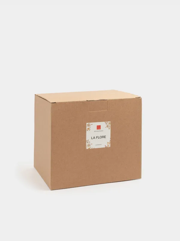 Құмыра, 1,6 л, керамика, сүт түстес, ескірген гүлдер, La flore, image-5