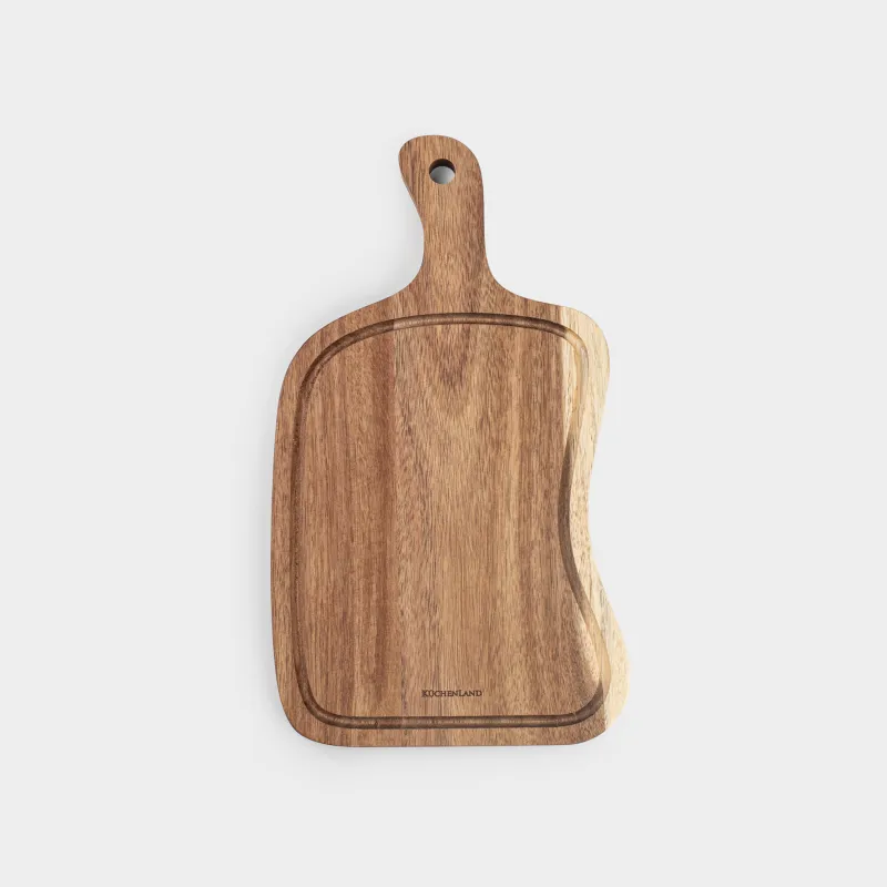 Доска разделочная, 32x18 см, с ручкой, дерево, Noble tree