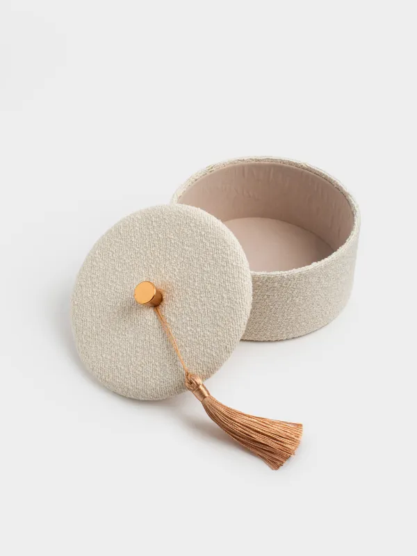 Зергерлік қобдиша, 13х6 см, шашағы бар, букле/МДФ, сарғылт-қоңыр, Boucle, image-2