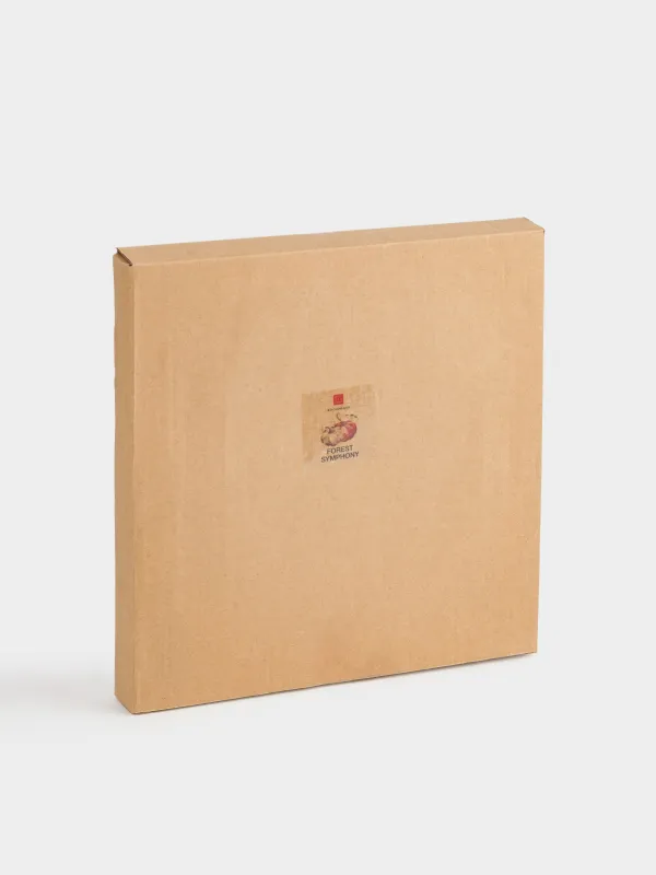 Түскі ас тәрелкесі, 27 см, керамика, ақ, Асқабақ және жапырақтар, Forest symphony, image-5