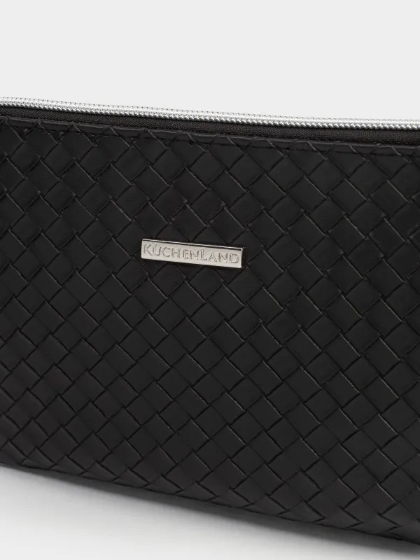 Косметикалық сөмке, 26х13 см, полиуретан, қара, Sennit, image-3