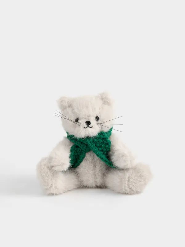 Игрушка, 23 см, мягкая, с подвижными лапами, полиэстер, бежевая, Кот, Cat, image-0