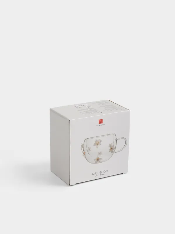 Кружка, 270 мл, стекло Б/пластик, Цветы, Air decor, image-4