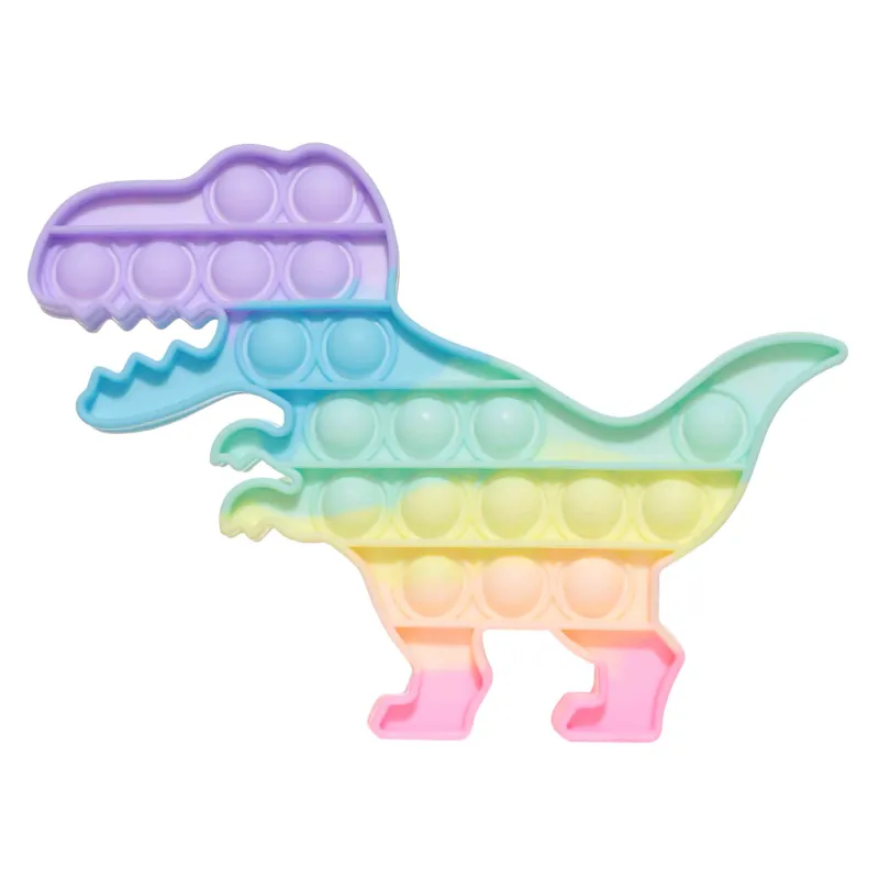 Игрушка-антистресс Pop-it, 19х14 см, силикон, цветная, Динозавр, Pop-it, image-0