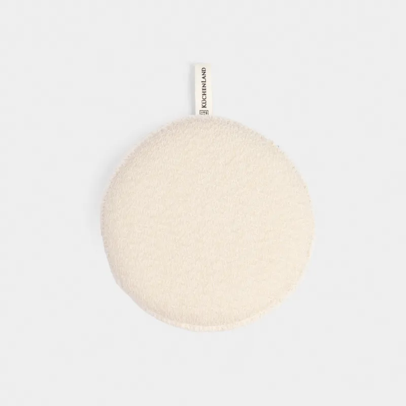 Бет пен денені жууға арналған жөке, 13 см, ұстағышы бар, нейлон/мақта, сарғылт-қоңыр, Unique spa