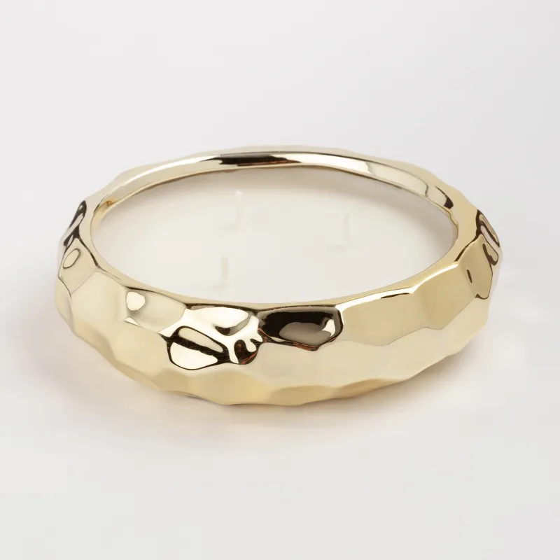 Хош иісті шам, 13 см, үш пілте, шам ұстағышта, керамика, Gourmand and Citrus, Excellency