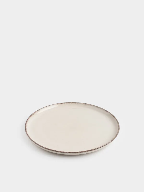 Түскі ас тәрелкесі, 28 см, керамика, сарғылт-қоңыр, дақты, Speckled glaze, image-1