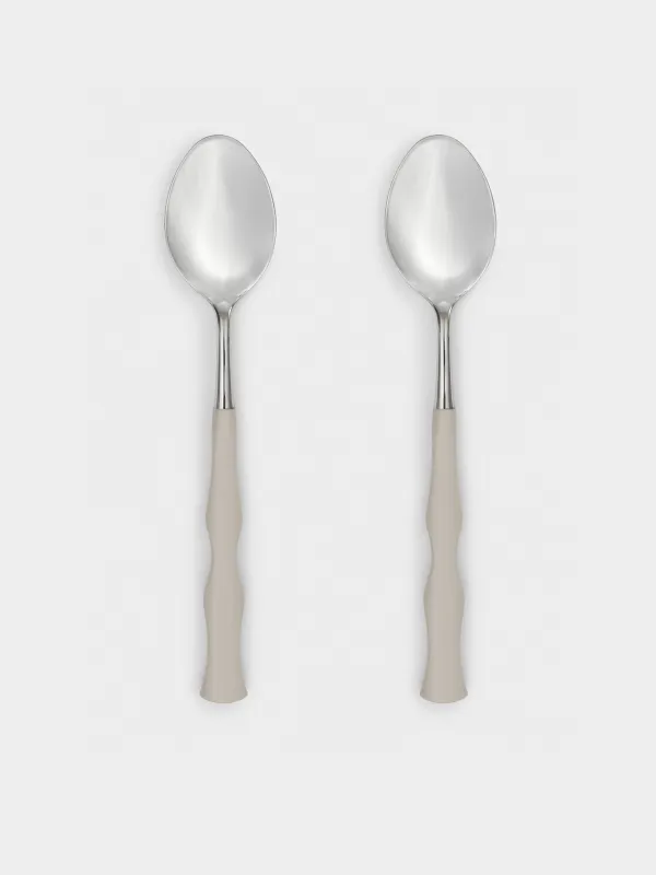 Ас қасығы, 2 дана, болат/пластик, сарғылт-қоңыр, Иілімдер, Toronto, image-0