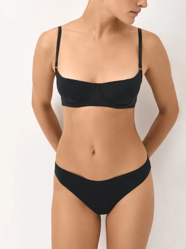 Бюстгальтер, size S, полиамид/эластан, қара, Балконет, Edeminya, image-1