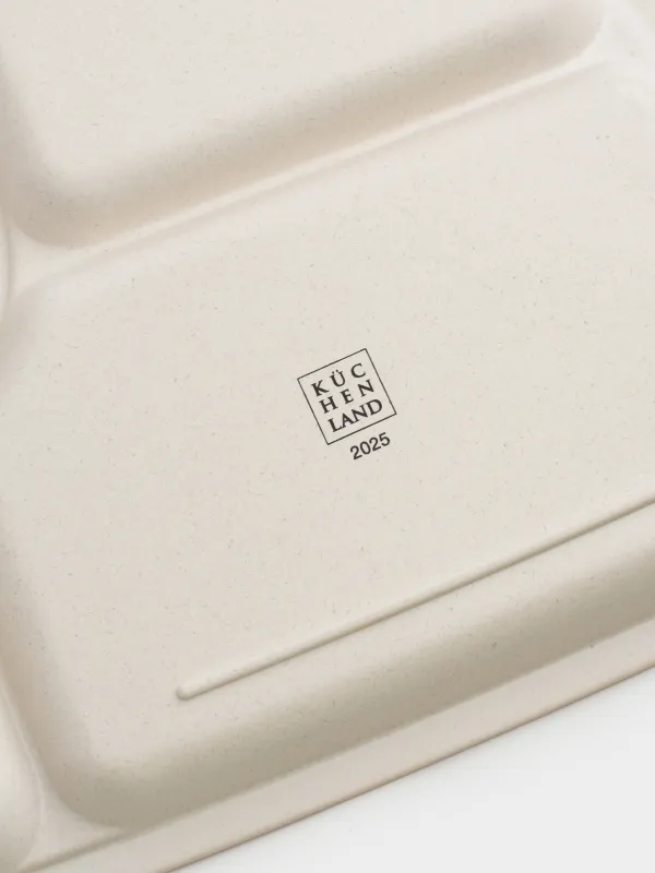 Түскі ас тәрелкесі, балаларға арналған, 27х21 см, 4 бөлім, бамбук, қызыл, Шыршасы бар жылқылар, Little horse, image-5