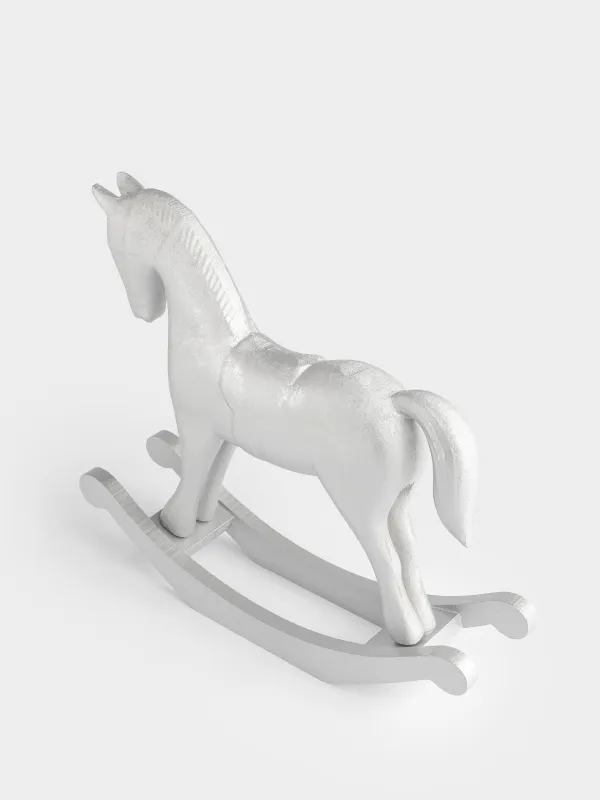 Мүсінше, 22 см, ағаш, алтын, Жылқы, Antique horse, image-2