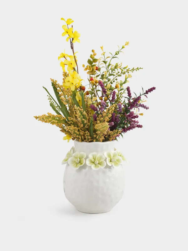 Гүл вазасы, 20 см, сәндік, фарфор P, сарғылт-қоңыр-жасыл, Гүлдер, Bloome, image-4