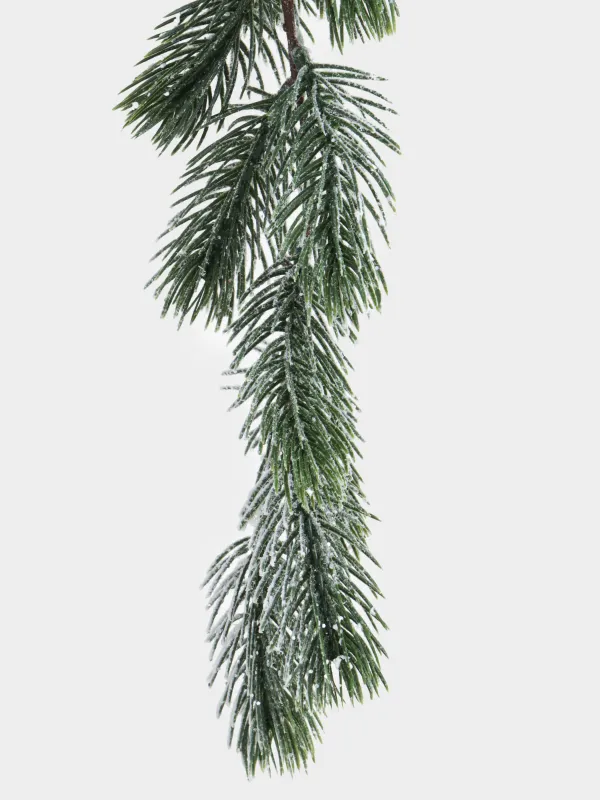 Сәндік бұтақ, 1,1 м, пластик, Қар басқан қылқан инелер, Snowy decor, image-2