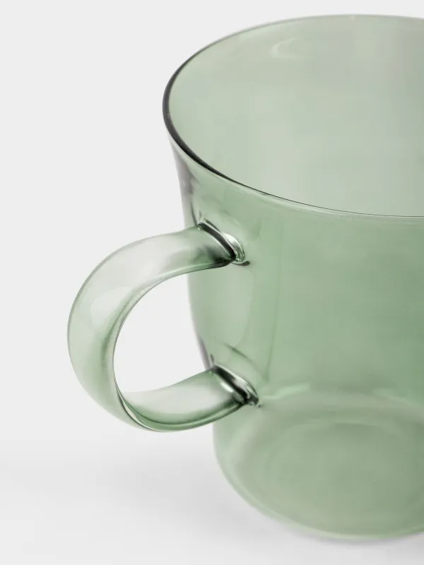 Саптыаяқ, 400 мл, шыны Б, жасыл, Мыжылған әсер, Crumple color, image-2