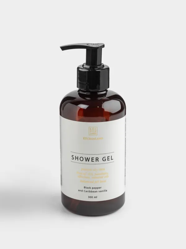 Душқа арналған гель, 300 мл, нәрлендіреді, Қара бұрыш/Кариб теңізінің ванилі, Perfect care, image-0