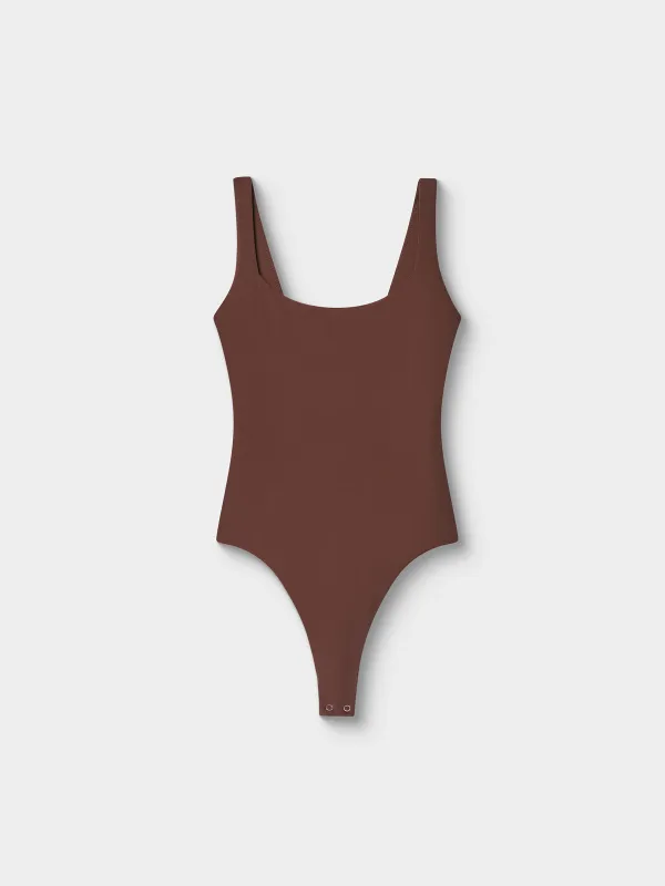 Әйелдерге арналған боди, өлшемі L, белдіктері бар, арқасында ойығы бар, полиамид/эластан, мокко, Cornelia, image-4