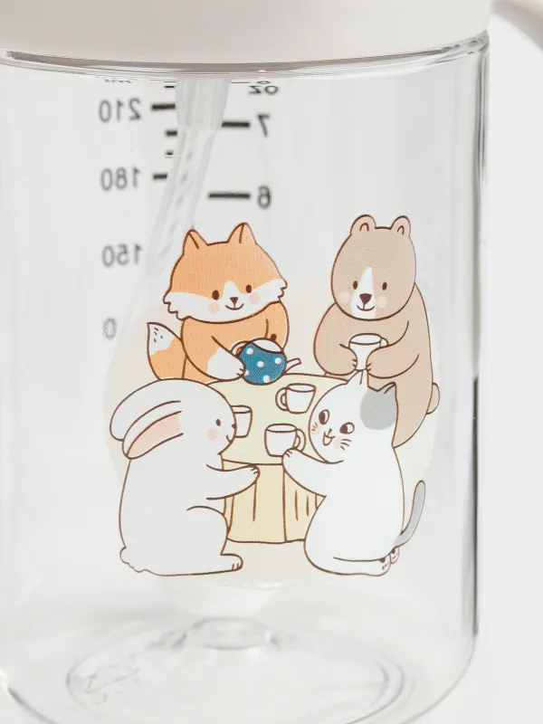 Балаларға арналған бөтелке, 240 мл, тритан, сарғылт-қоңыр, Жануарлар, Kiddy, image-2