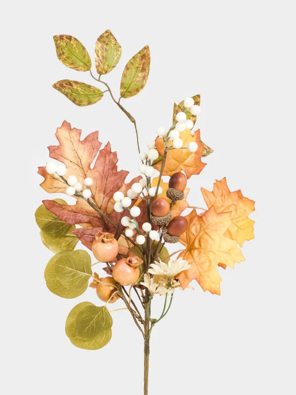 Сәндік бұтақ, 60 см, полиэстер/пенопласт, Итмұрын мен жидектер, Forest symphony decor, image-1