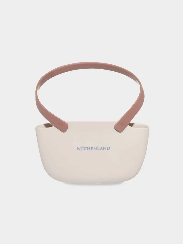 Ас үйге арналған губка ұстағыш, 13х8 см, аспалы, резеңке, сарғылт қоңыр, Vintage Kitchen, image-0