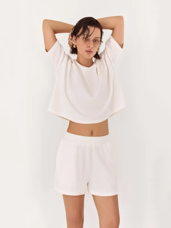 Әйелдер шорттары, R. L, мақта / полиэстер, ақ, Пегги, image-0