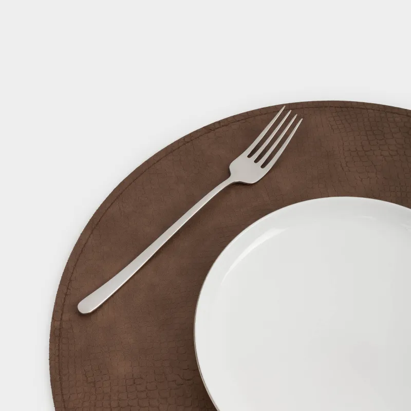 Аспаптарға арналған майлық, 38 см, екі жақты, ПВХ, дөңгелек, жасыл/қоңыр, Жылан қабыршақтары, Rock, image-4