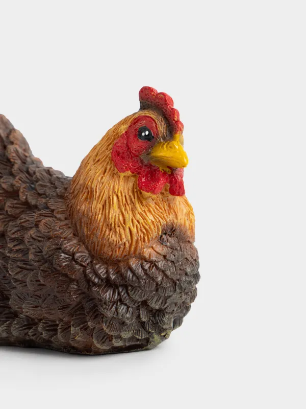 Мүсінше, 7 см, полирезин, қоңыр және қызғылт сары, Балапан, Easter pullet, image-2