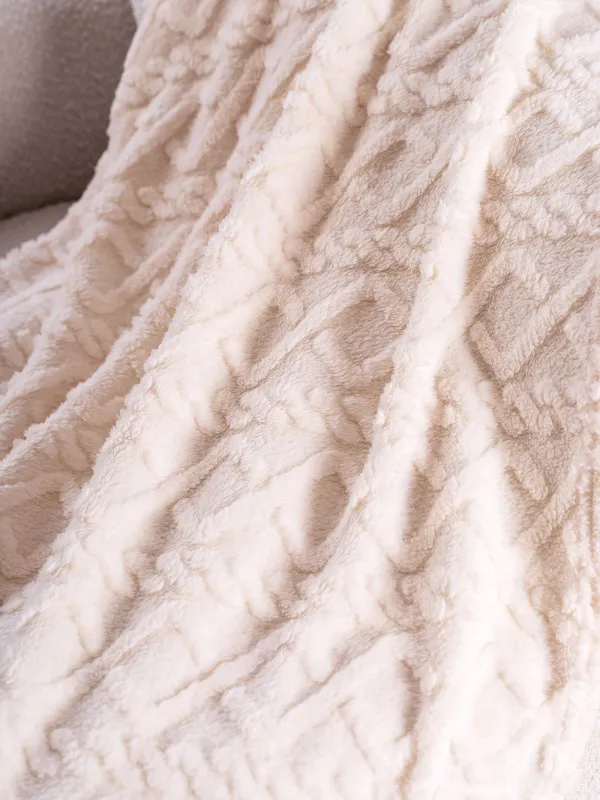 Жамылғы, 130х170 см, шерпа, сұр, Өрілген шаш, Sherpa, image-1