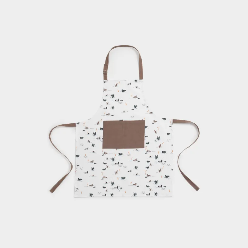 Алжапқыш, 70х85 см, мақта, сүт түстес, Үйректер, Ducks in pond