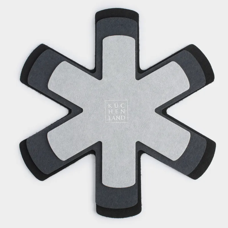 Қуыруға арналған табаға арналған қорғағыштар жинағы, 3 дана, 38/34/27 см, киіз, сұр, Assist