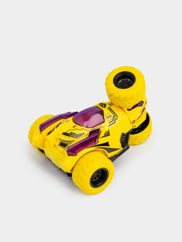 Игрушка, 12х5 см, пластик, желтая, Машина-перевертыш, Kids cars, image-4