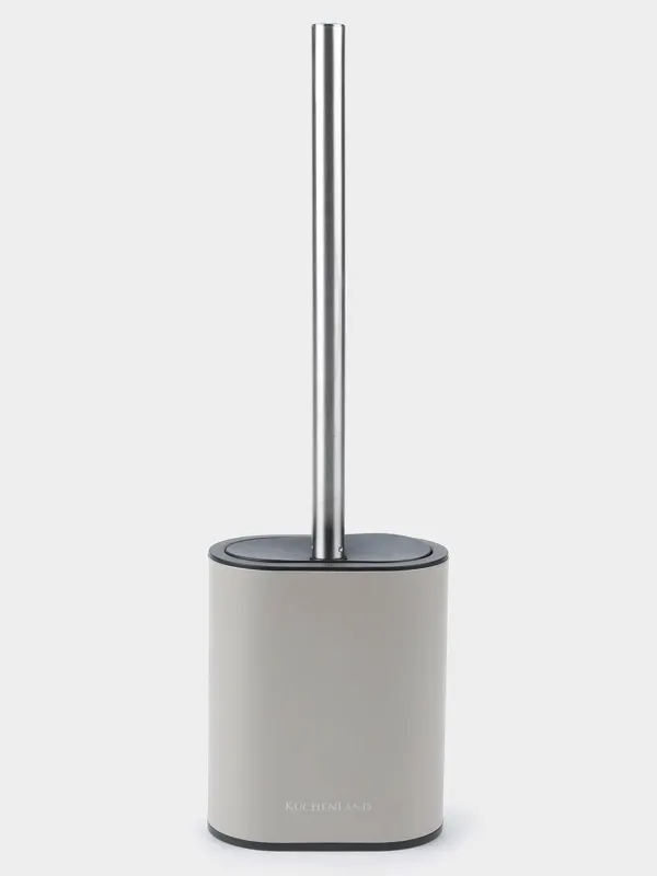 Дәретханаға арналған щетка, 41 см, стендпен, резеңке / Болат, сарғылт-қоңыр-сұр, Giza, image-0