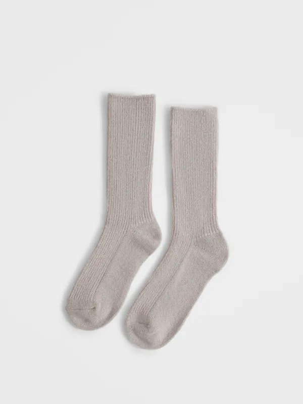 Носки женские, в рубчик, песочные, Heatyy, image-0