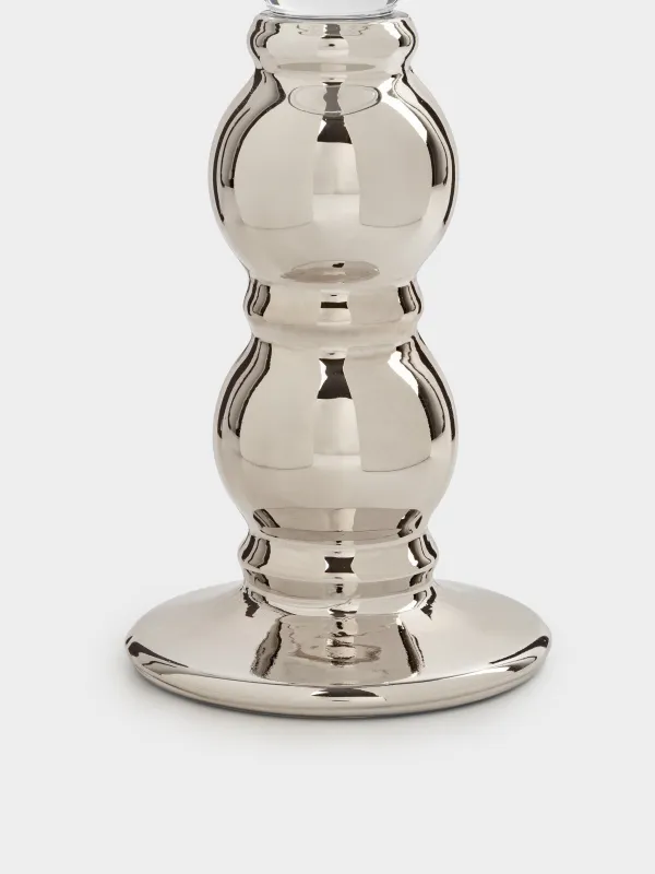 Подсвечник, 18 см, для тонкой свечи, Clear color, image-2