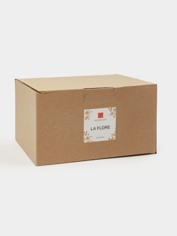 Шай жұбы, 1 тұдға, 2 зат, 360 мл, керамика, сүт түсті, Көне гүлдер, La flore, image-7