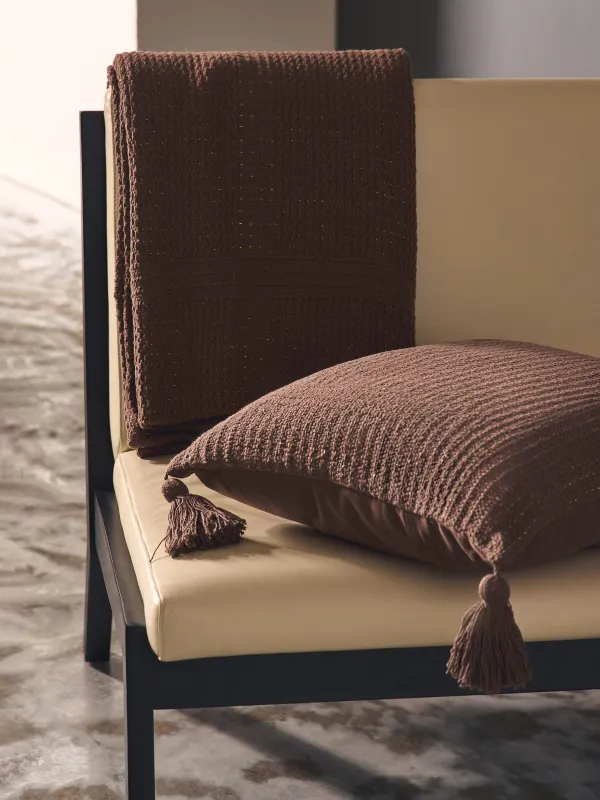 Жамылғы, 130x170 см, шашағы бар, мақта/люрекс, қоңыр, Тор, Strike, image-6