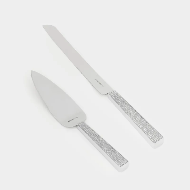 Торт ұсынуға арналған құрылғылар, 2 зат, қалақ/пышақ, болат, Winter antarctica, image-0