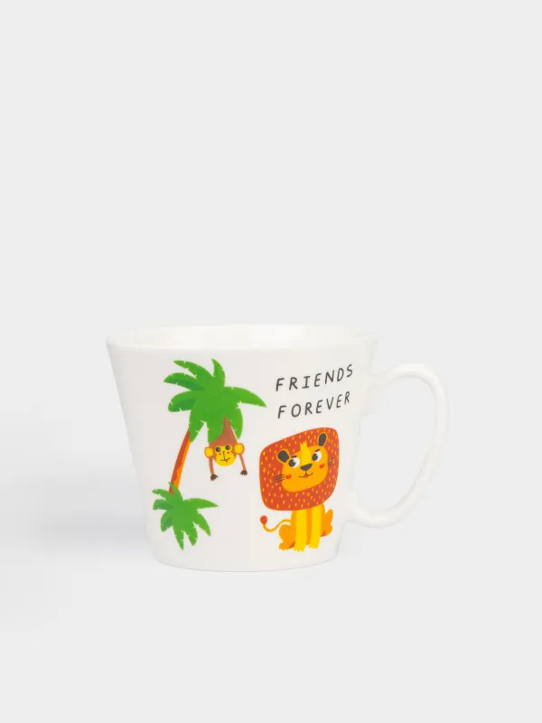 Саптыаяқ, балаларға арналған, 280 мл, фарфор N, ақ, Сафари, Jungle, image-0