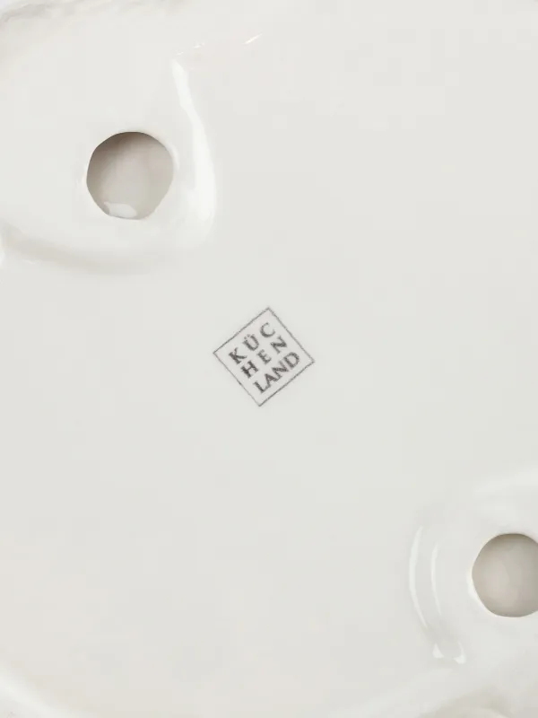 Бөлімі бар тәрелке, 21х20 см, 3 бөлім, керамика, жасыл-ақ, Үйрек, Duck, image-6