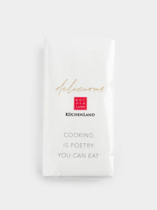 Қағаз майлықтар, 33х33 см, 20 дана, тікбұрышты, ақ, Scroll, image-3