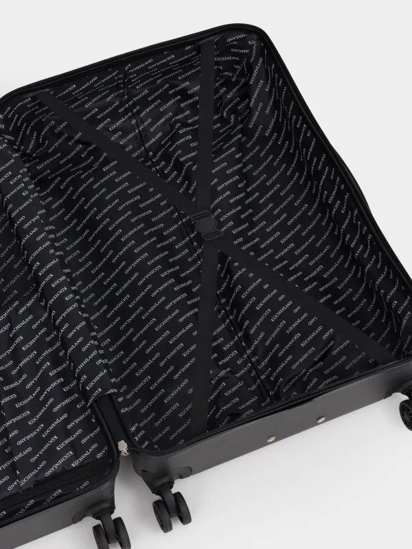 Чемодан L, 52х29х77 см, 4,2 кг, с замком, пластик, черный, Travel comfort, image-12