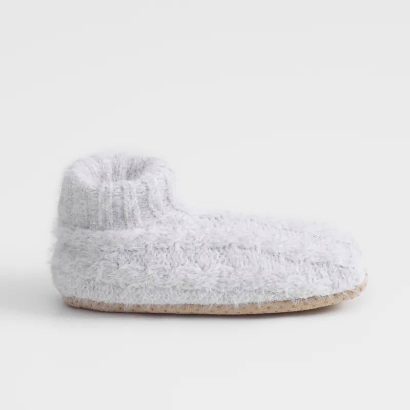 Әйелдер тәпішке-шұлықтары, үйге арналған, өлшемі 36-38, жасанды үлбір/шерпа, сұр, Өрімдер, Hotty fuzz