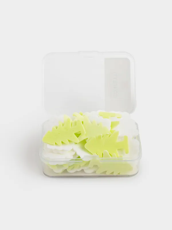 Мыло-конфетти, 2 см, 80 шт, зеленое/белое, Яблоко/Кокос, Елки и снежки, Confetti, image-2