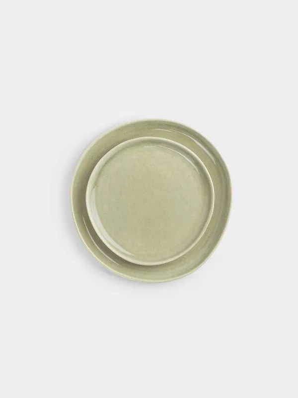 Сервиз обеденный, 6 перс, 18 пр, керамика R, зеленый, Неровный край, Riveso green, image-2