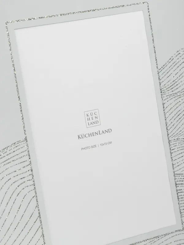 Фото жиектеме, 17х22 см, шыны, күміс, Толқынды сызықтар, Actress, image-2