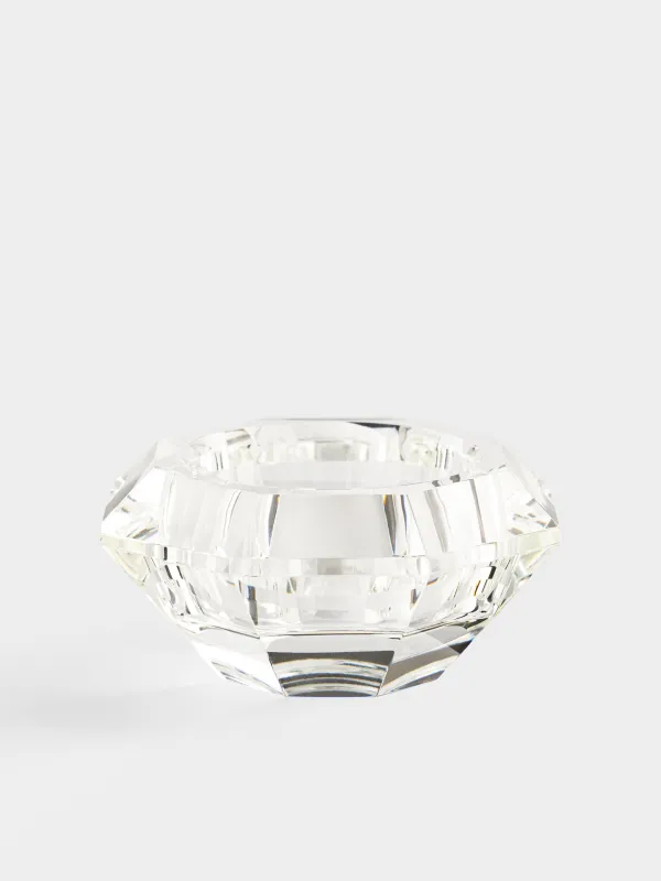 Подсвечник, 7х3 см, для чайной свечи, кристальное стекло, Бриллиант, Diamond, image-0