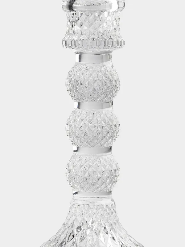 Шырағдан, 16 см, бір шам үшін, аяғы, шыны, Naiad, image-4